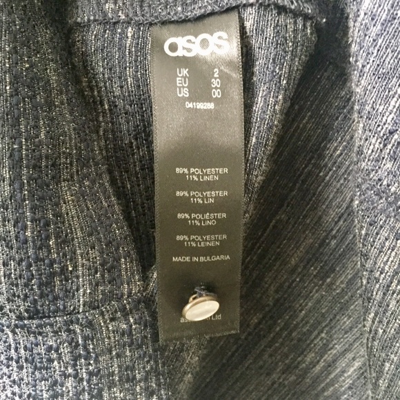 ASOS Tie Front Woven Textured Mini Dress - Picture 7 of 8